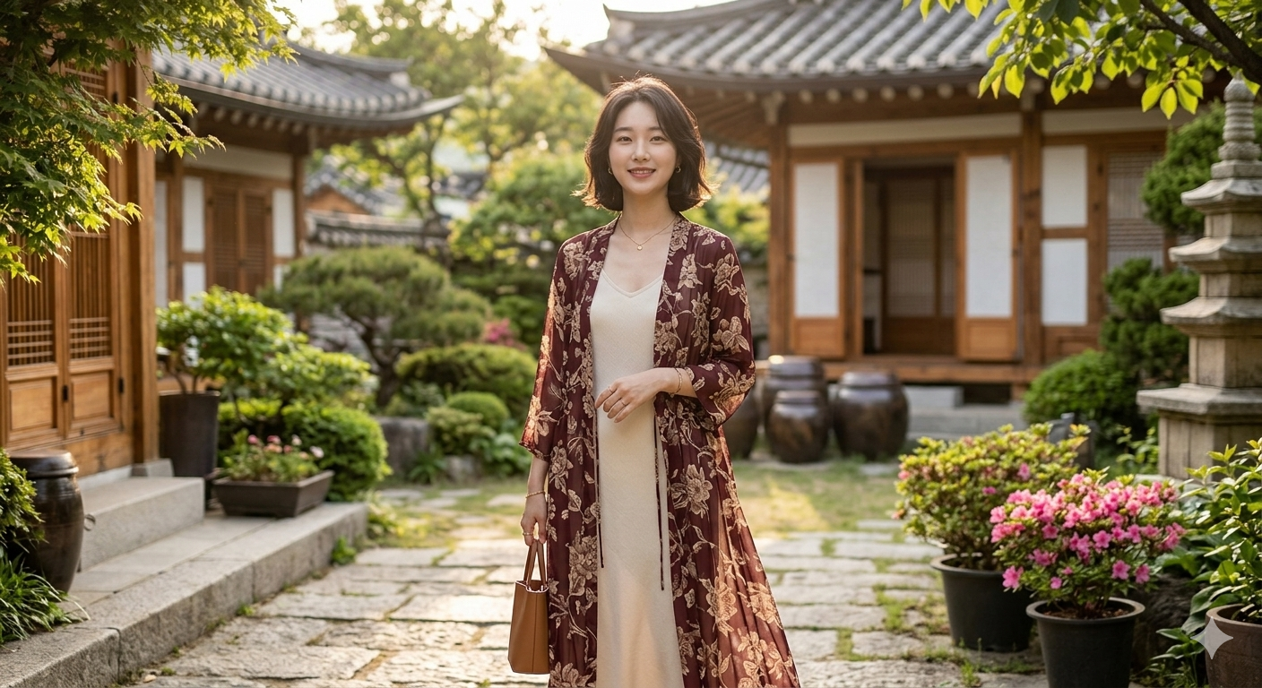 Long-Sleeve Sheer Floral Print Kimono Cardigan Duster