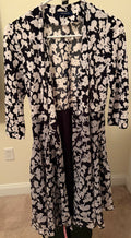 Shesmiss Black and White Floral A-Line Dress