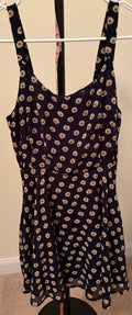 Sleeveless Daisy Print Scoop-Neck Fit and Flare Dress