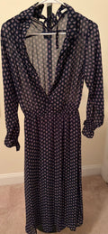 Long Sleeve Dress - Blue - Large