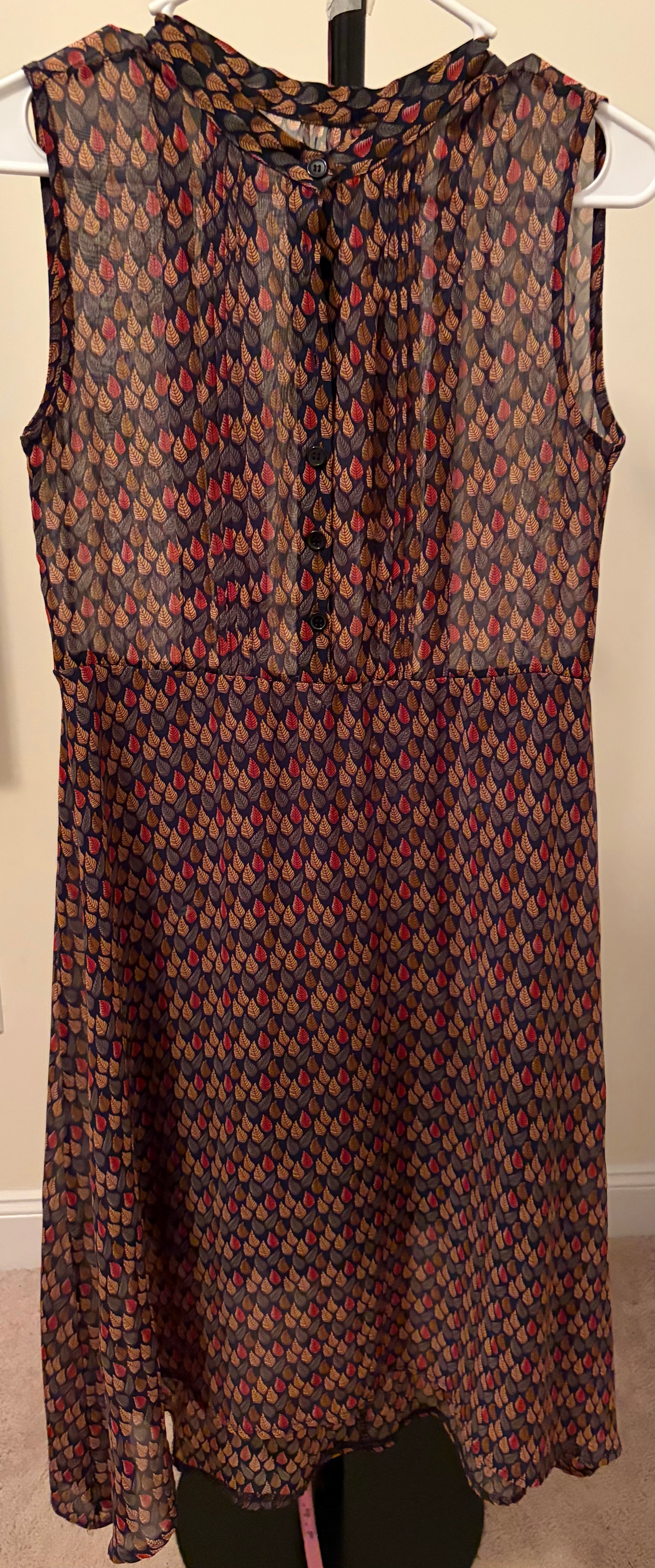 Sleeveless Summer Dress - Red - Large