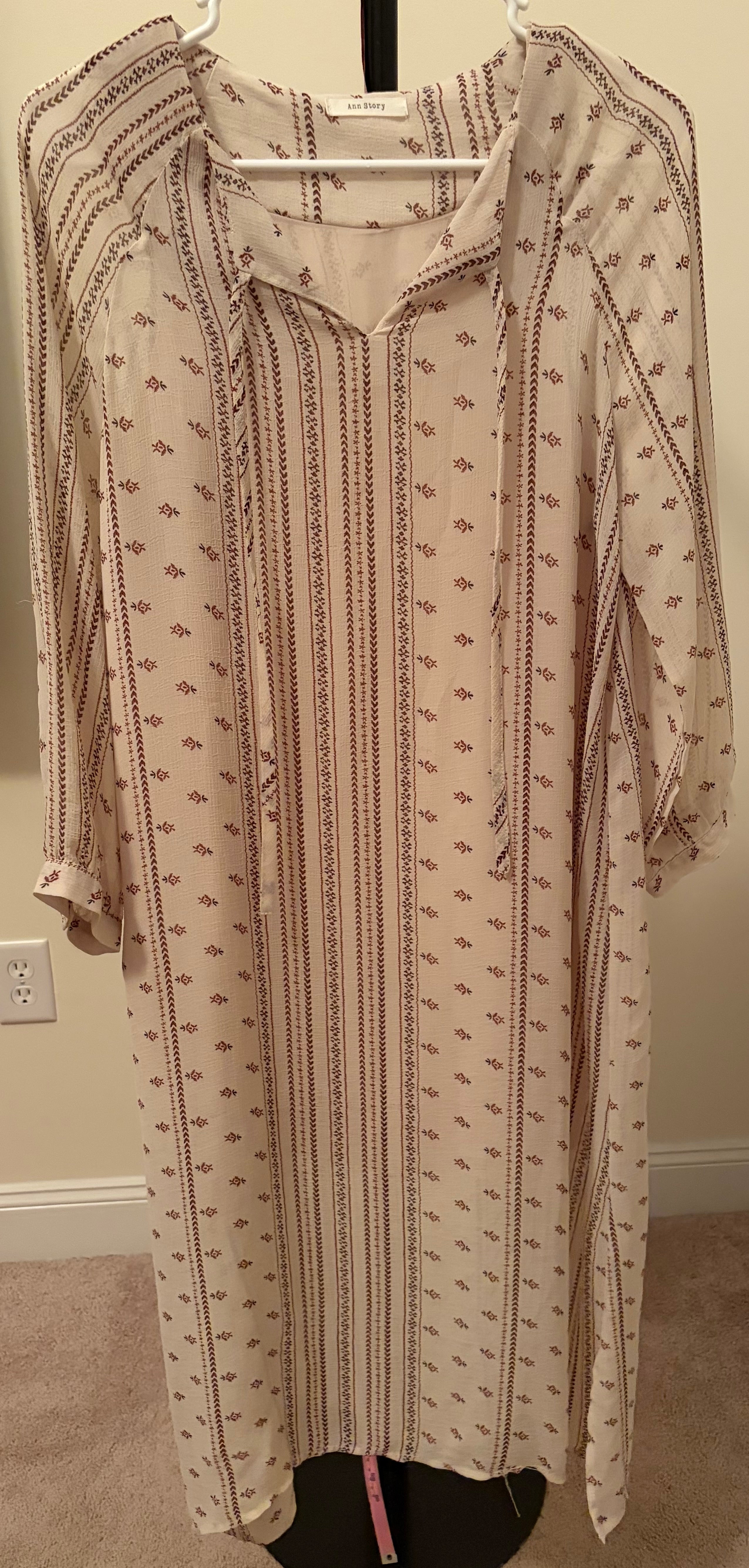 Long Sleeve Dress - Tan - Large